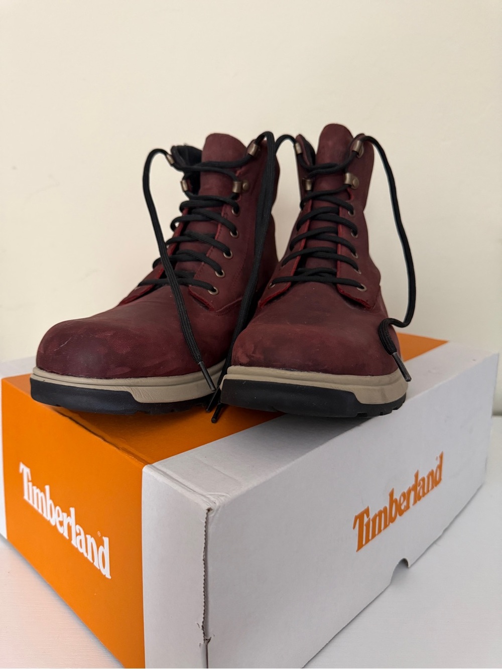 Timberland Men’s ATWELLS AVE WATERPROOF BOOT BURGUNDY FULL GRAIN 10 M/M